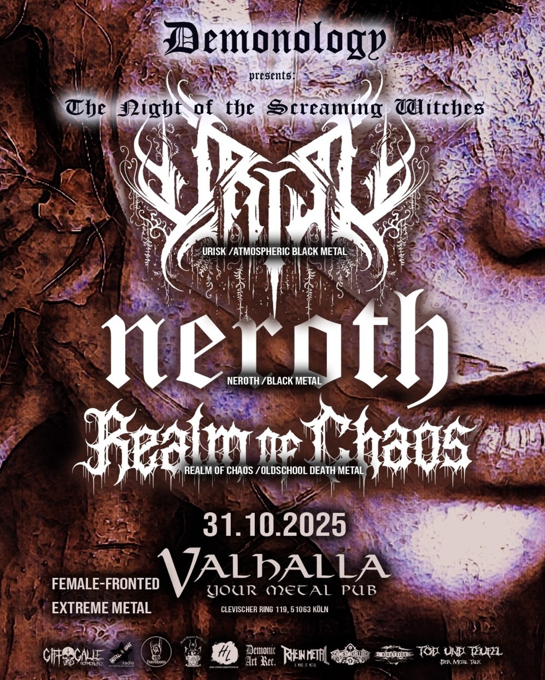 The Night of the Screaming Witches w/neroth, Realm of ChaosFlyer